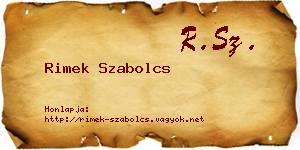 Rimek Szabolcs névjegykártya